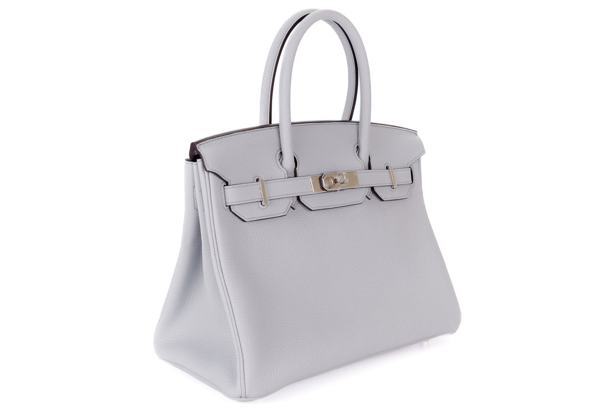 Hermès Birkin 30 Bleu Pale Clemence Palladium Hardware - view 2