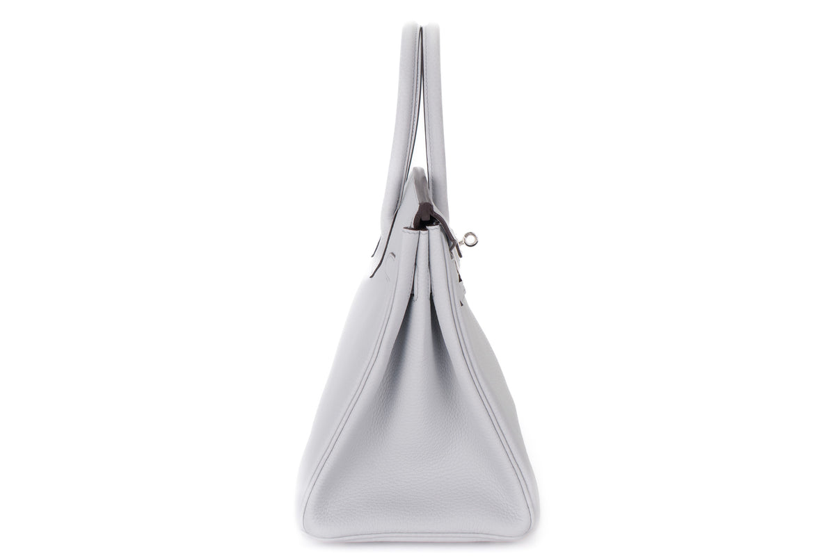 Hermès Birkin 30 Bleu Pale Clemence Palladium Hardware - view 5