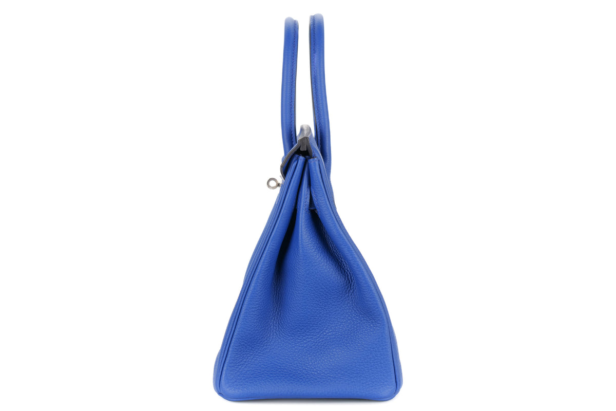 Hermès Birkin 30 Bleu Royal Togo Palladium Hardware - view 4