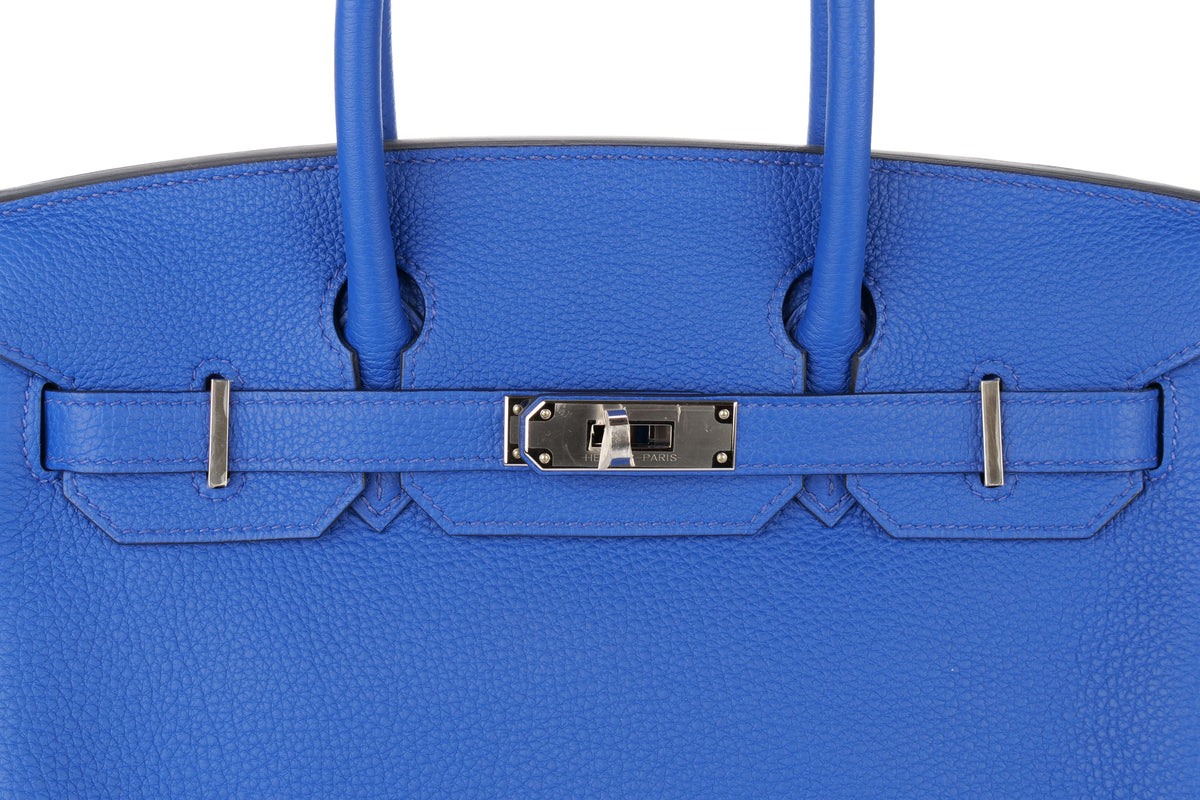 Hermès Birkin 30 Bleu Royal Togo Palladium Hardware - view 7
