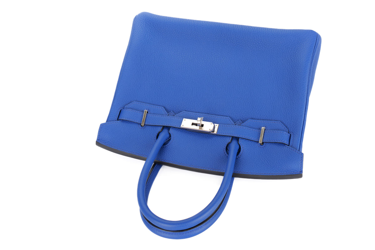 Hermès Birkin 30 Bleu Royal Togo Palladium Hardware - view 8