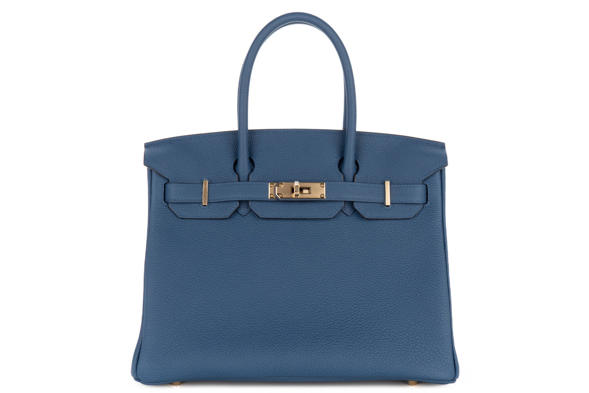 Hermès Birkin 30 Bleu Tie Togo Permabrass Hardware - view 1