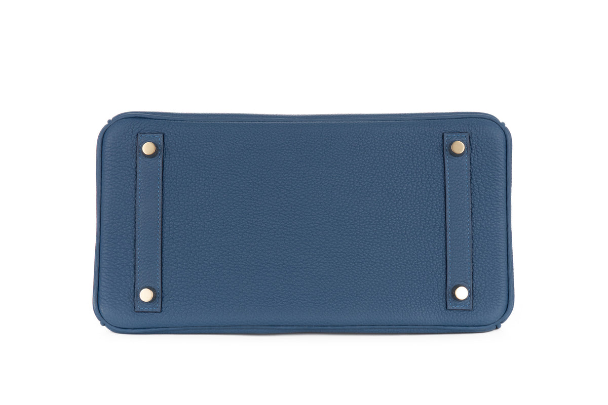 Hermès Birkin 30 Bleu Tie Togo Permabrass Hardware - view 6