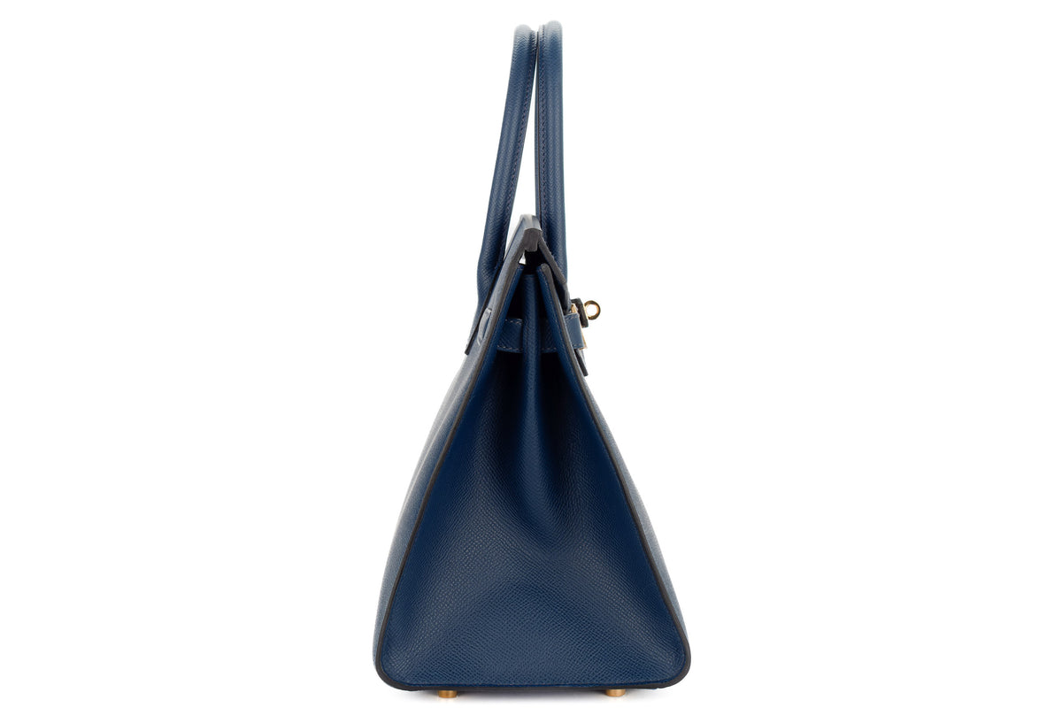 Hermès Birkin 30 Bleu De Prusse Epsom Sellier Gold Hardware - view 5