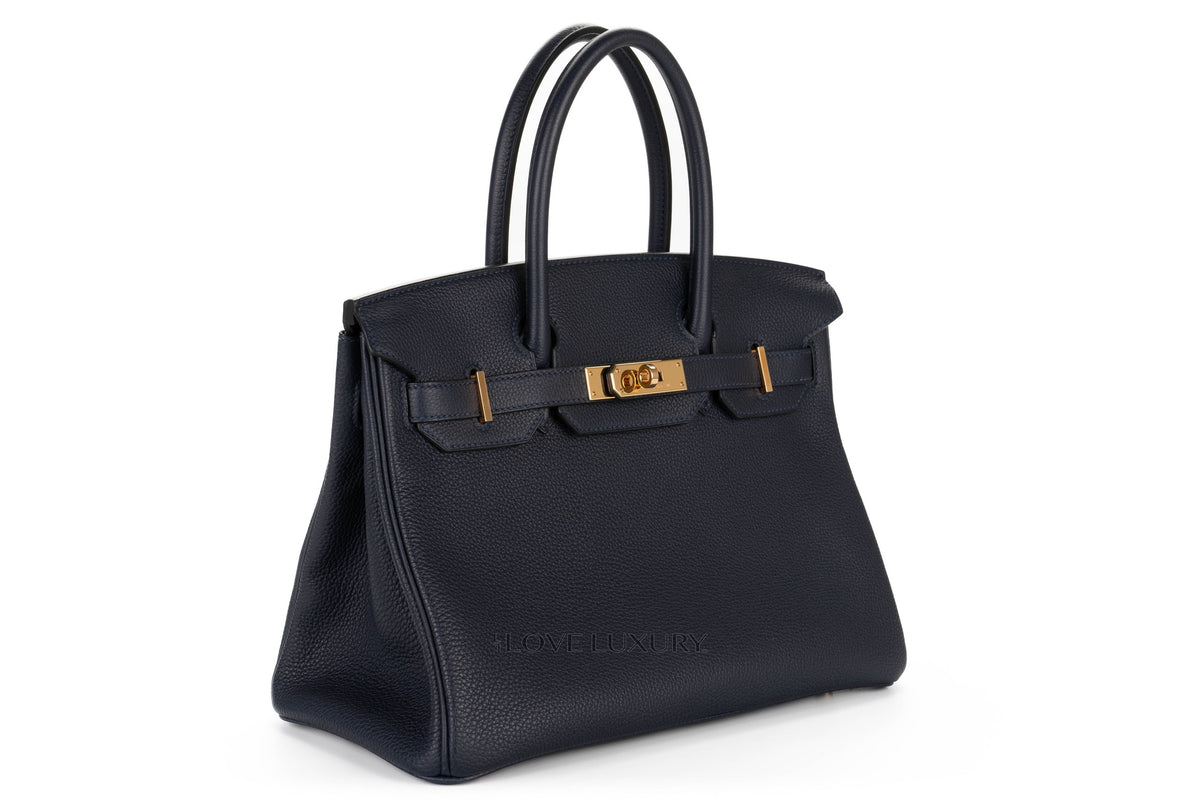 Hermès Birkin 30 Blue Nuit Togo Rose Gold Hardware - view 2