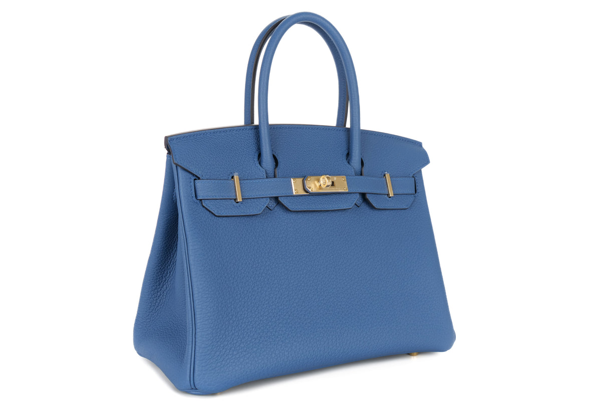 Hermès Birkin 30 Blue Tie Togo Permabrass Hardware - view 2