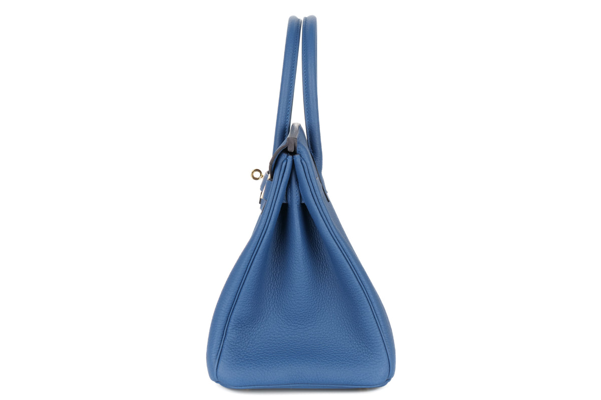 Hermès Birkin 30 Blue Tie Togo Permabrass Hardware - view 4