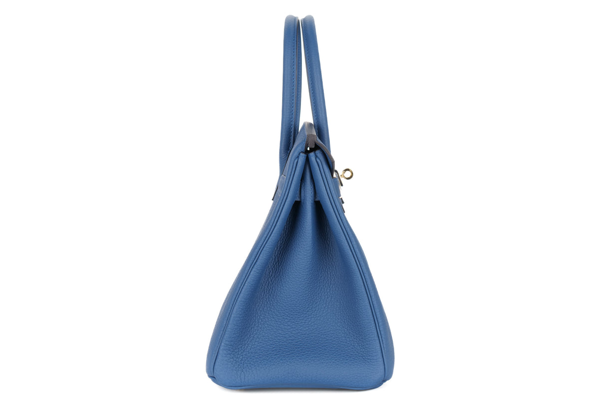 Hermès Birkin 30 Blue Tie Togo Permabrass Hardware - view 5