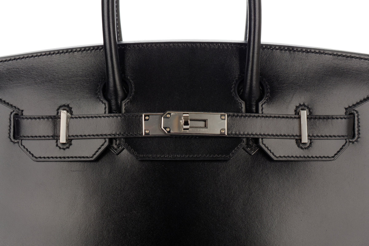 Hermès Birkin 30 Noir / Black Box Sellier Palladium Hardware - view 7