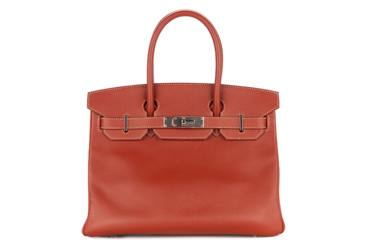 Hermès Birkin 30 Candy Brique / Orange Epsom Retourne Palladium Hardware - view 1