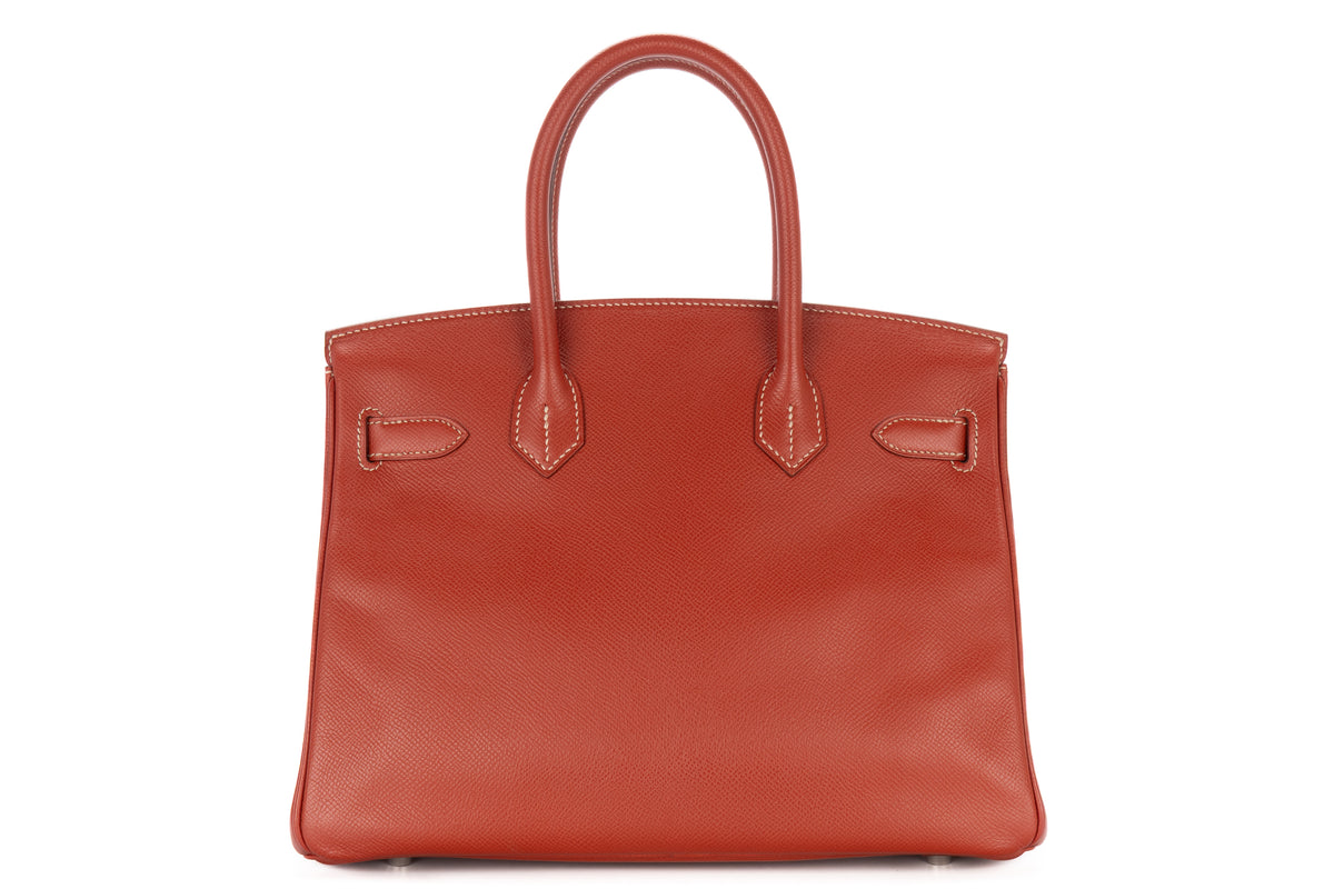 Hermès Birkin 30 Candy Brique / Orange Epsom Retourne Palladium Hardware - view 3