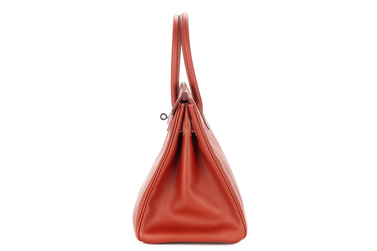 Hermès Birkin 30 Candy Brique / Orange Epsom Retourne Palladium Hardware - view 4