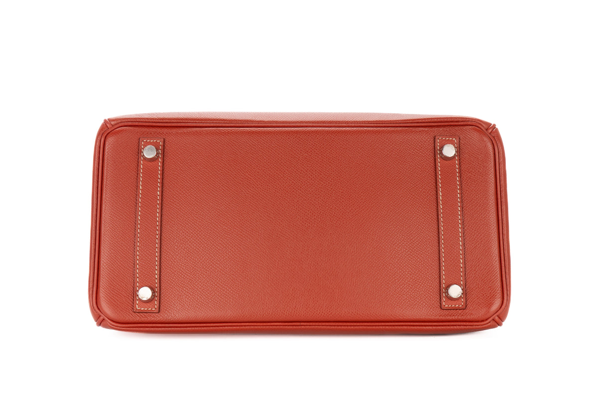 Hermès Birkin 30 Candy Brique / Orange Epsom Retourne Palladium Hardware - view 6