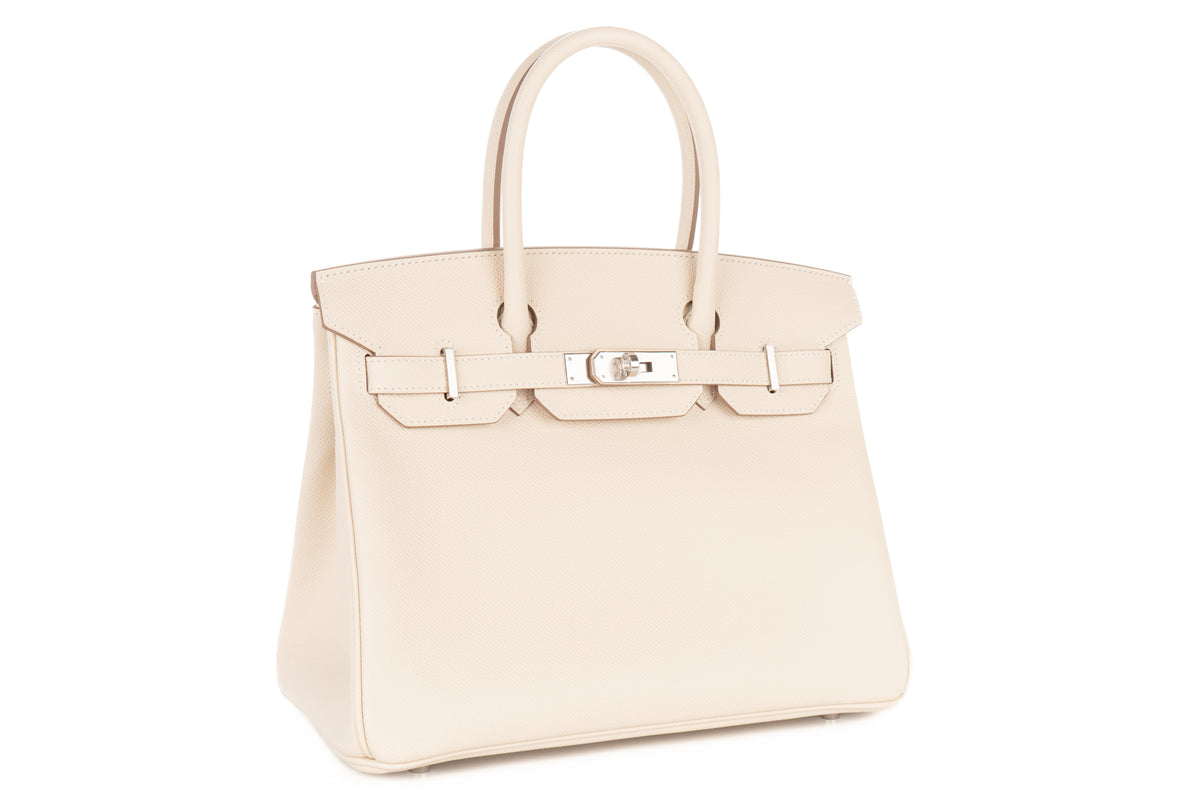 Hermès Birkin 30 Craie Epsom Retourne Palladium Hardware - view 2