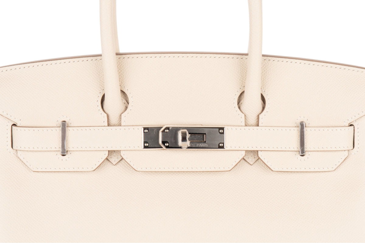Hermès Birkin 30 Craie Epsom Retourne Palladium Hardware - view 7