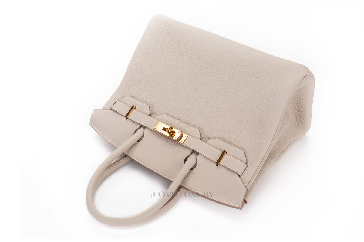 Hermès Birkin 30 Craie Togo Gold Hardware - view 11