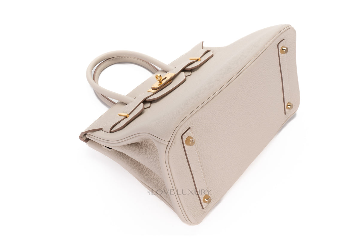 Hermès Birkin 30 Craie Togo Gold Hardware - view 12