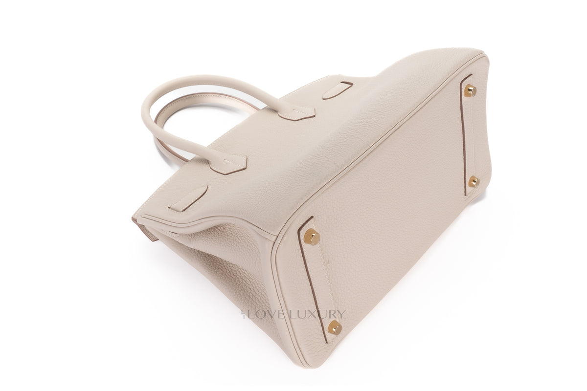 Hermès Birkin 30 Craie Togo Gold Hardware - view 14
