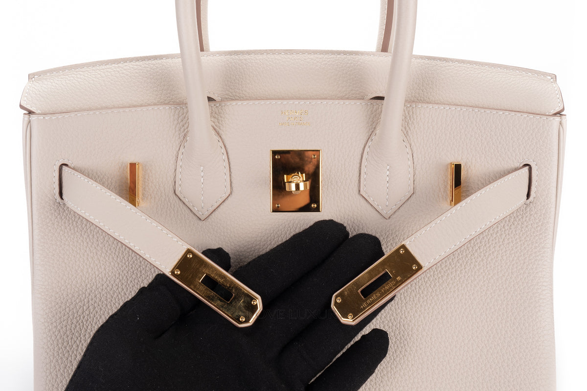 Hermès Birkin 30 Craie Togo Gold Hardware - view 8