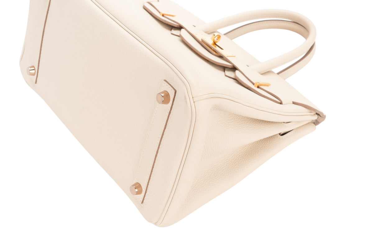 Hermès Birkin 30 Craie Togo Rose Gold Hardware - view 11