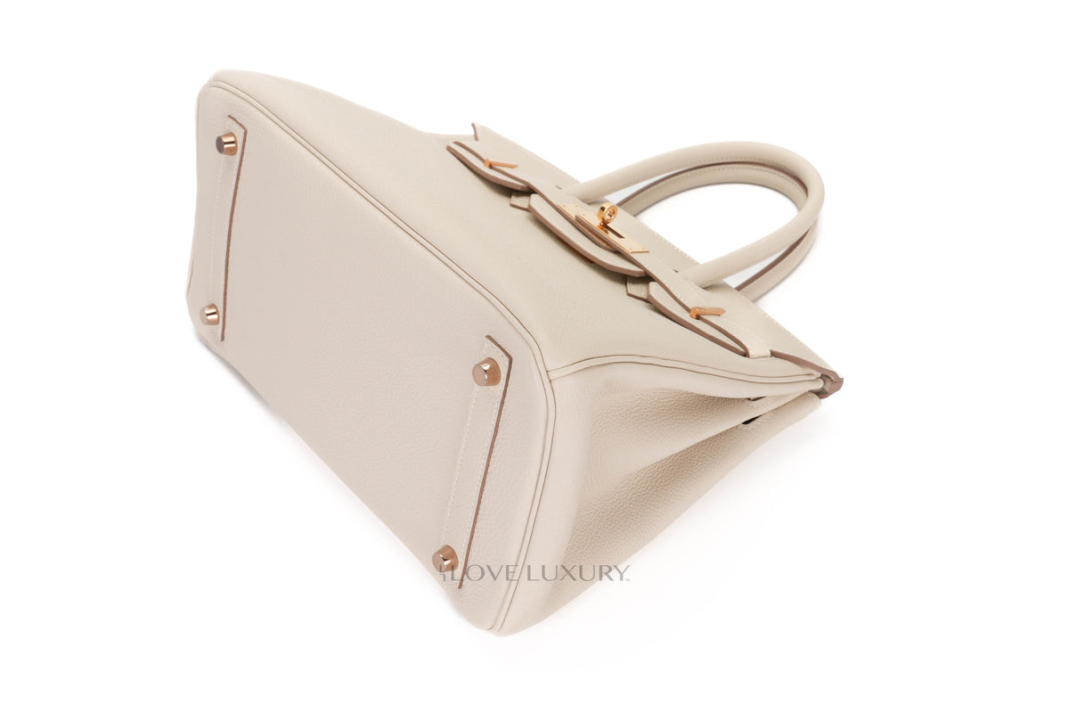 Hermès Birkin 30 Craie Togo Rose Gold Hardware - view 10