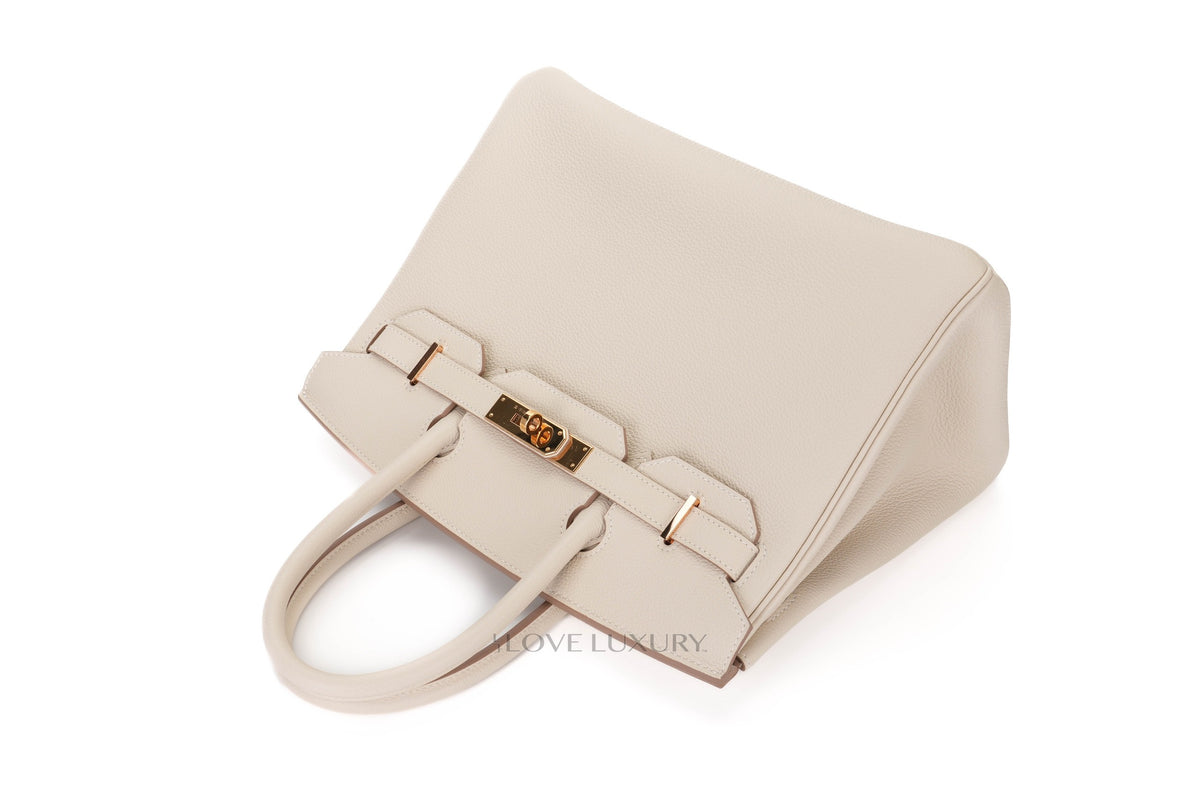 Hermès Birkin 30 Craie Togo Rose Gold Hardware - view 8
