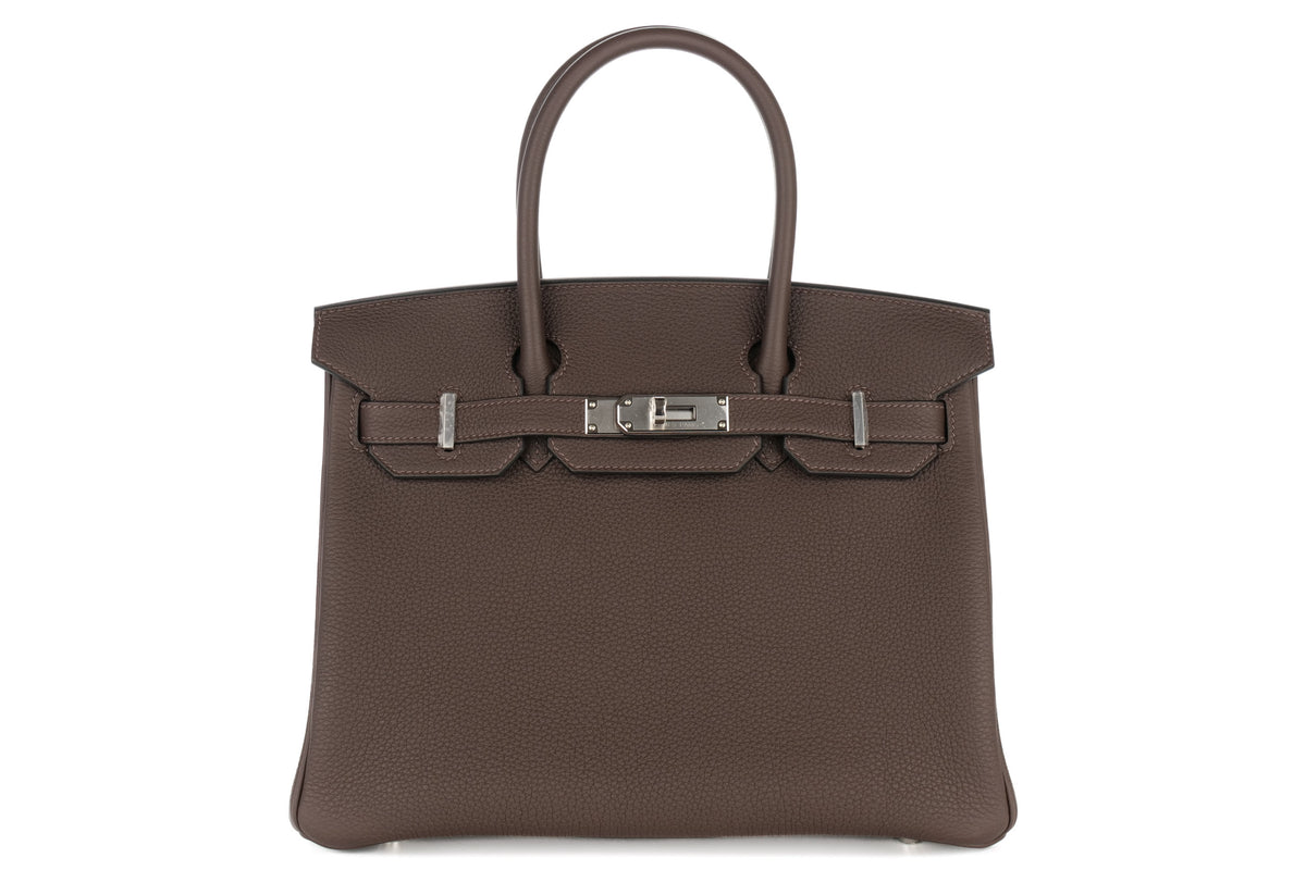Hermès Birkin 30 Ebene Togo Palladium Hardware - view 1