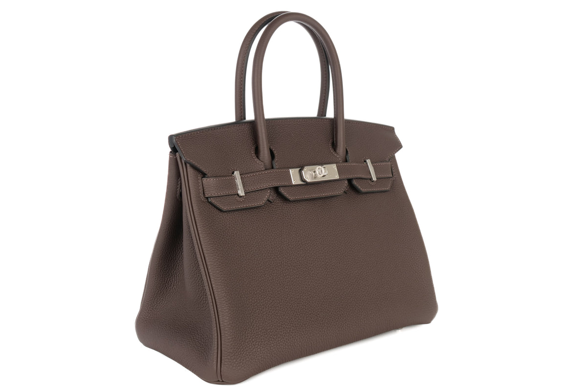 Hermès Birkin 30 Ebene Togo Palladium Hardware - view 2