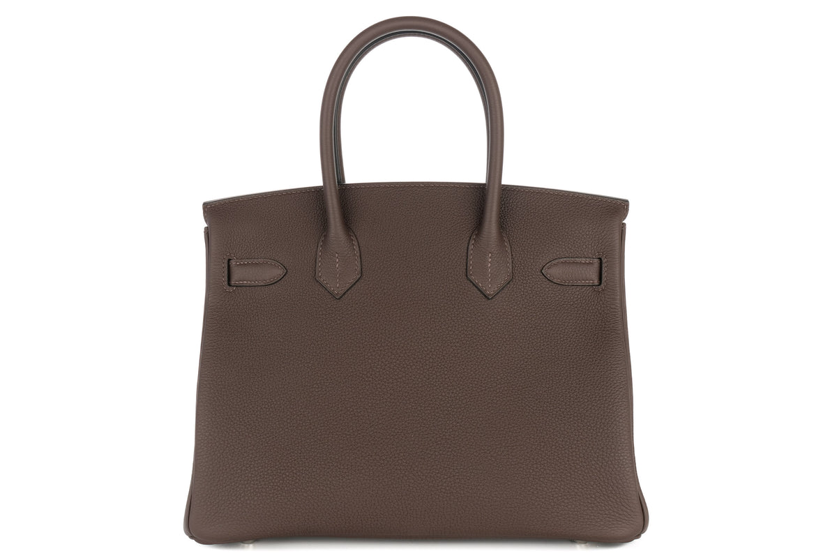 Hermès Birkin 30 Ebene Togo Palladium Hardware - view 3
