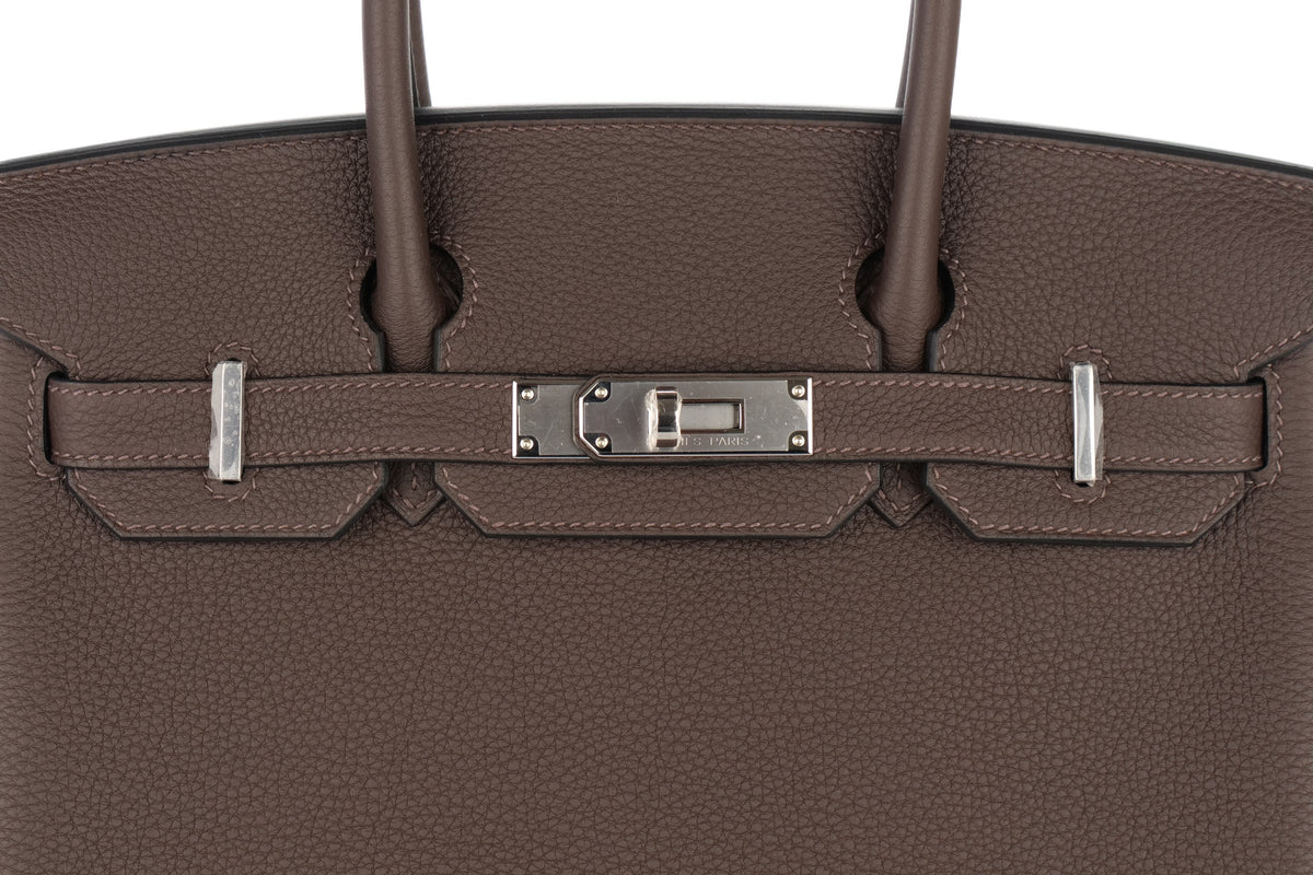 Hermès Birkin 30 Ebene Togo Palladium Hardware - view 7