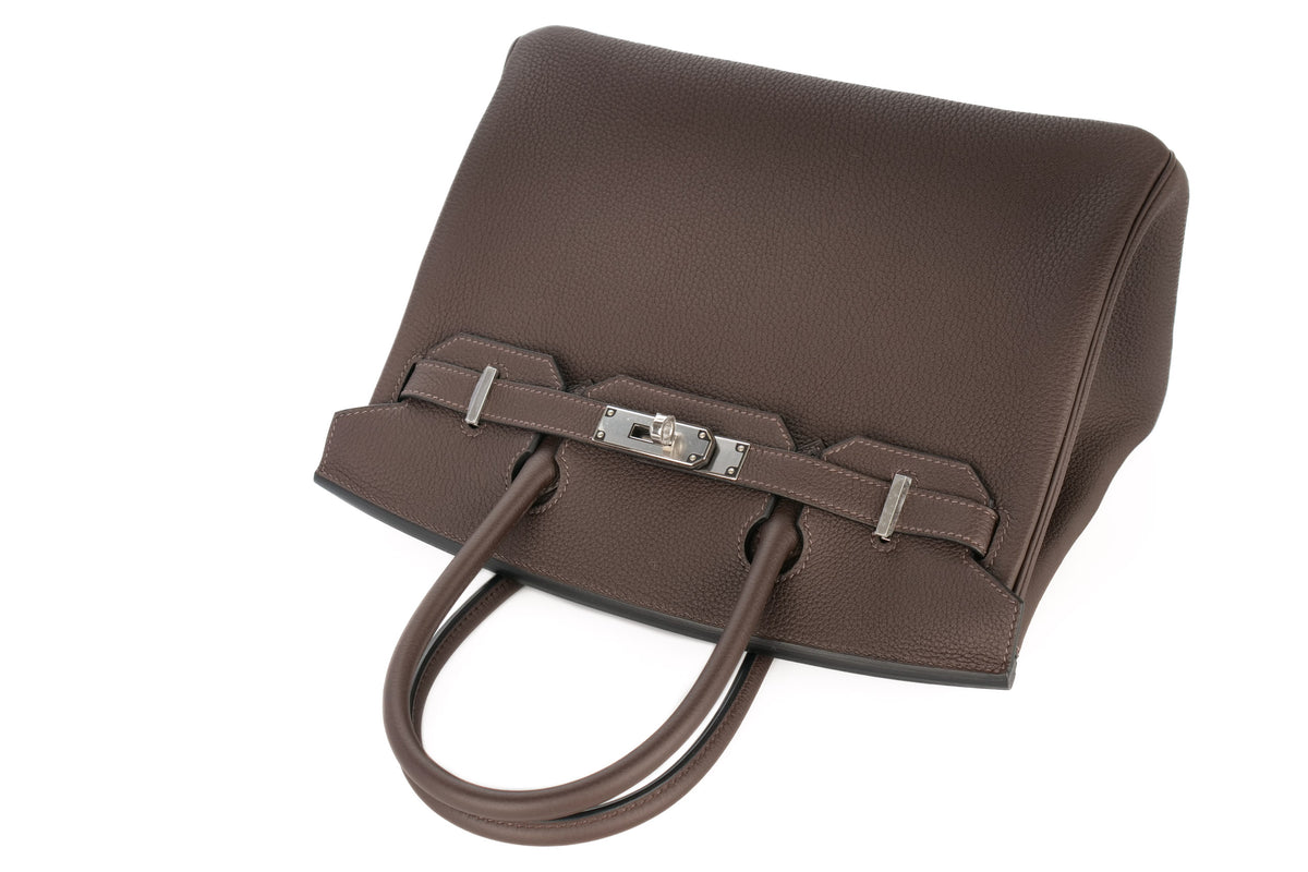 Hermès Birkin 30 Ebene Togo Palladium Hardware - view 8