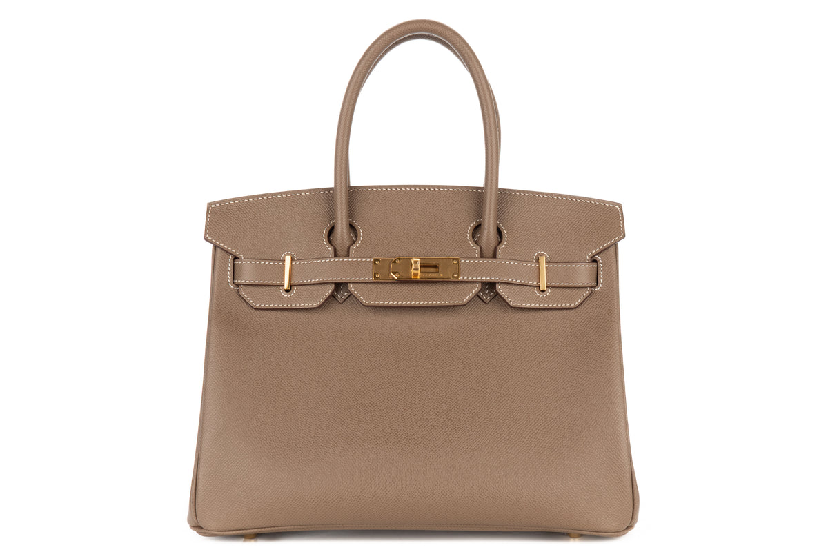Hermès Birkin 30 Etoupe Epsom Retourne Gold Hardware - view 1