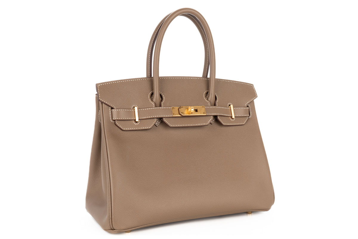 Hermès Birkin 30 Etoupe Epsom Retourne Gold Hardware - view 2