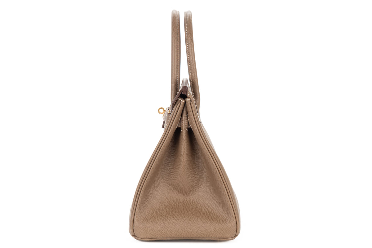 Hermès Birkin 30 Etoupe Epsom Retourne Gold Hardware - view 4