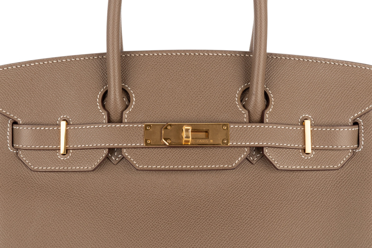 Hermès Birkin 30 Etoupe Epsom Retourne Gold Hardware - view 7