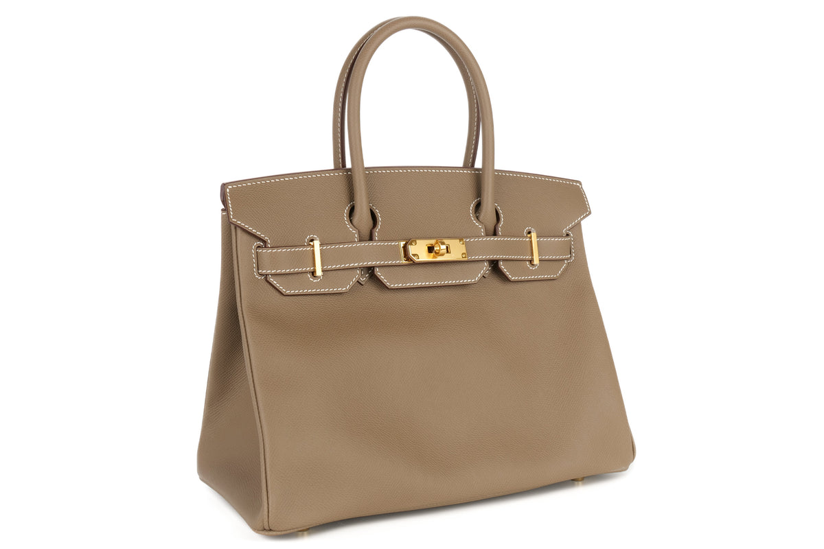 Hermès Birkin 30 Etoupe Epsom Retourne Gold Hardware - view 2
