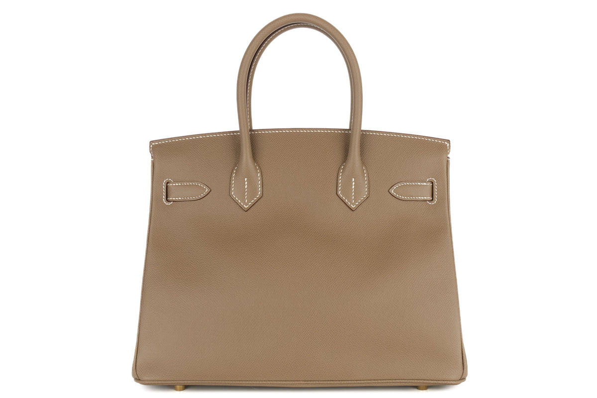 Hermès Birkin 30 Etoupe Epsom Retourne Gold Hardware - view 3