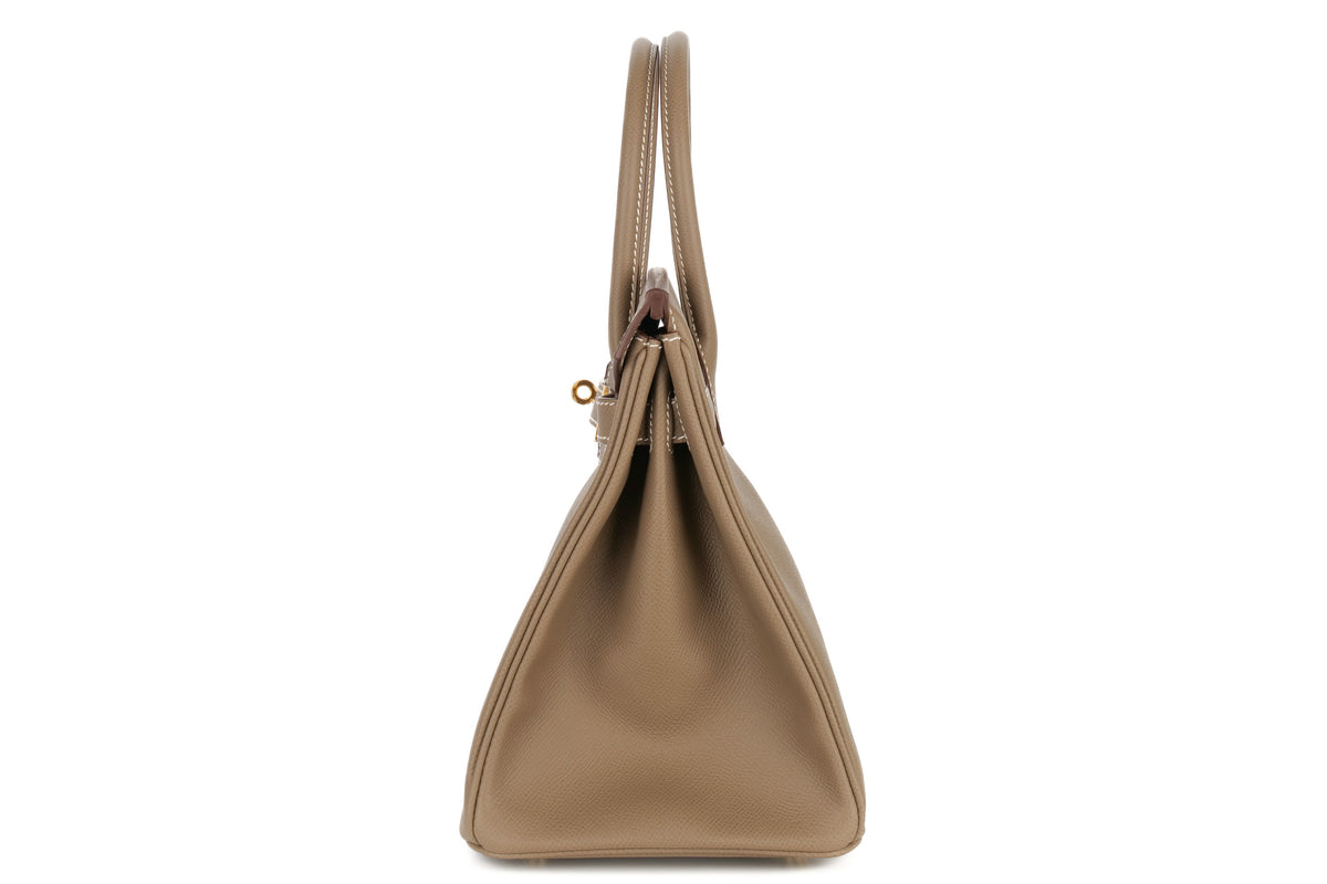 Hermès Birkin 30 Etoupe Epsom Retourne Gold Hardware - view 4