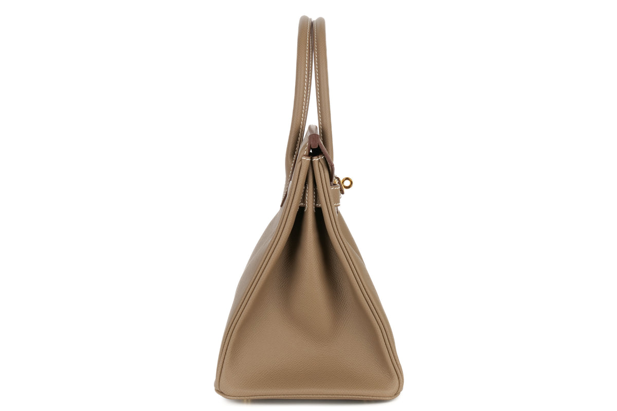 Hermès Birkin 30 Etoupe Epsom Retourne Gold Hardware - view 5