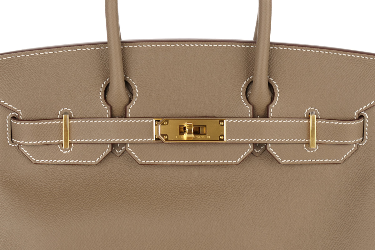 Hermès Birkin 30 Etoupe Epsom Retourne Gold Hardware - view 7