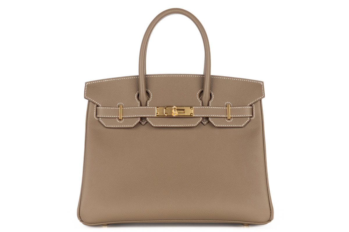 Hermès Birkin 30 Etoupe Epsom Retourne Gold Hardware - view 1