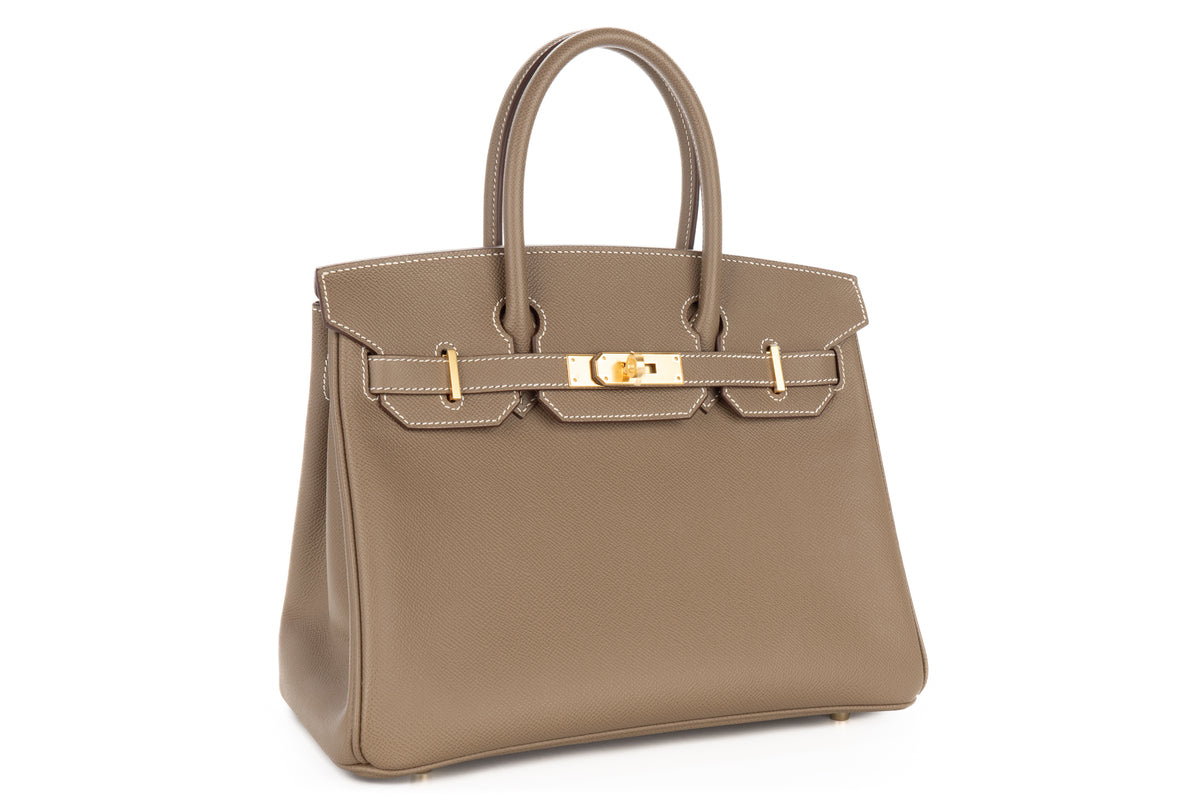 Hermès Birkin 30 Etoupe Epsom Retourne Gold Hardware - view 2