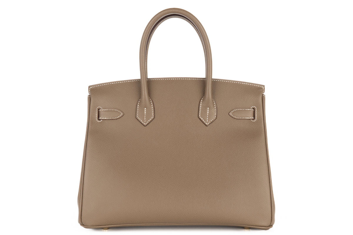 Hermès Birkin 30 Etoupe Epsom Retourne Gold Hardware - view 3