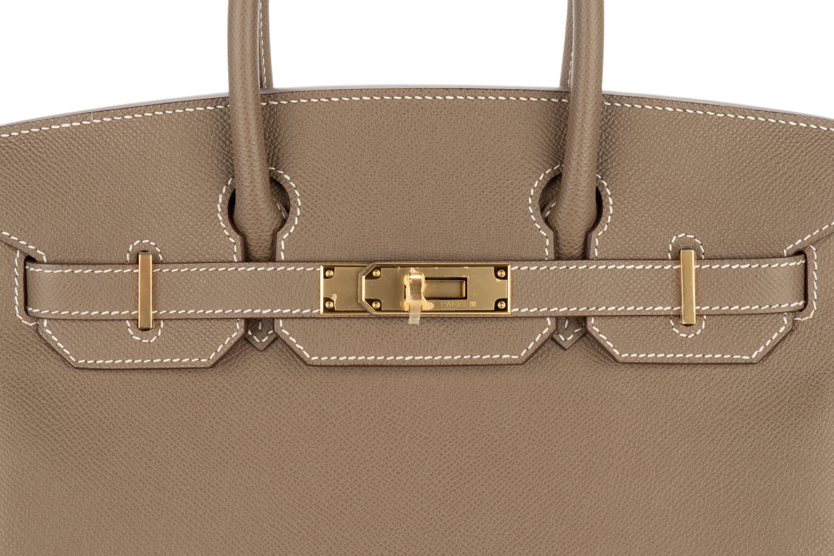 Hermès Birkin 30 Etoupe Epsom Retourne Gold Hardware - view 7