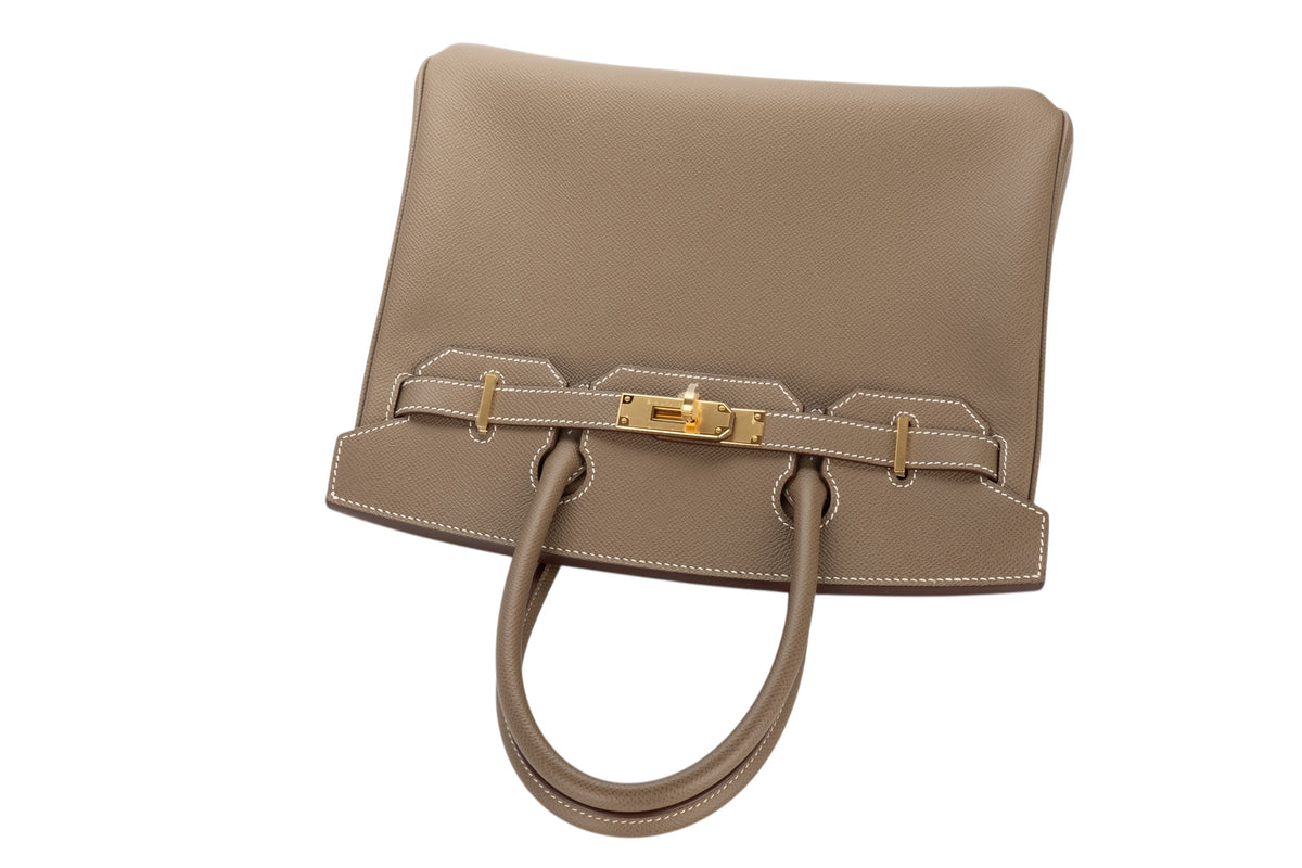 Hermès Birkin 30 Etoupe Epsom Retourne Gold Hardware - view 8
