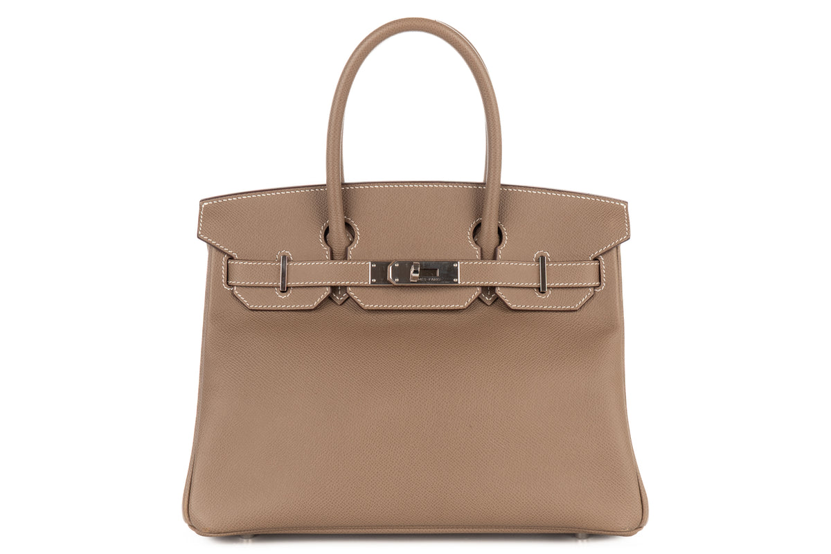 Hermès Birkin 30 Etoupe Epsom Retourne Palladium Hardware - view 1