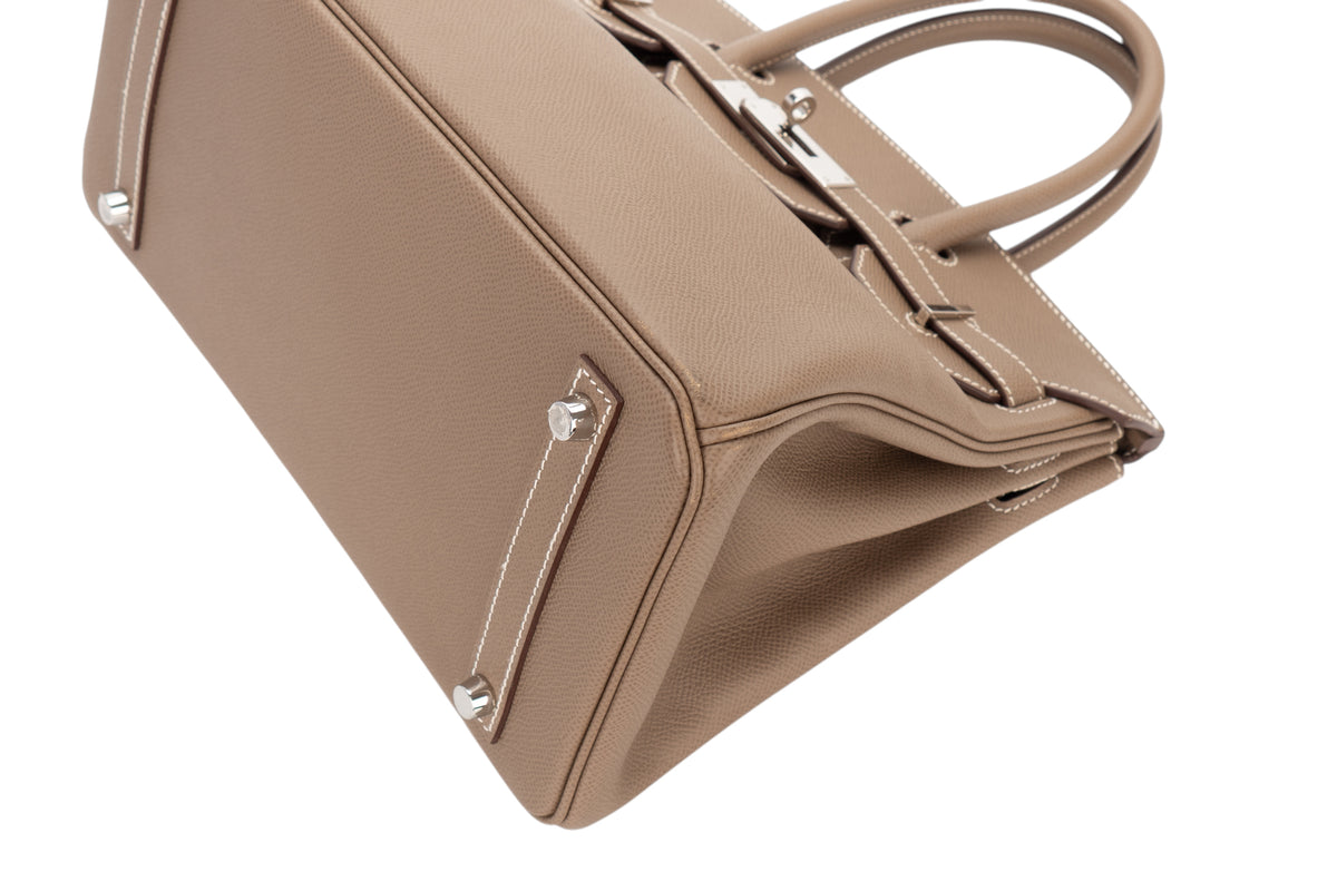 Hermès Birkin 30 Etoupe Epsom Retourne Palladium Hardware - view 11