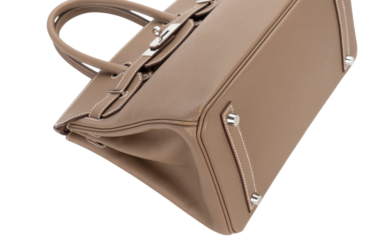 Hermès Birkin 30 Etoupe Epsom Retourne Palladium Hardware - view 12