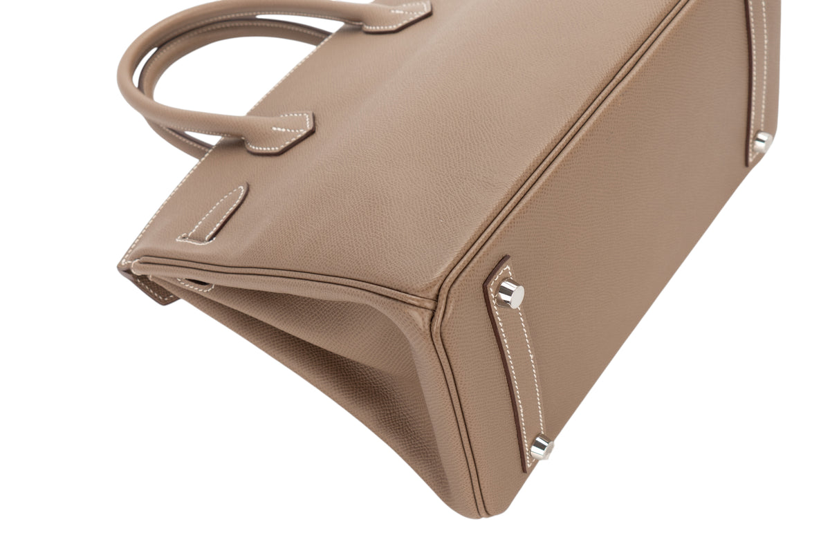 Hermès Birkin 30 Etoupe Epsom Retourne Palladium Hardware - view 14