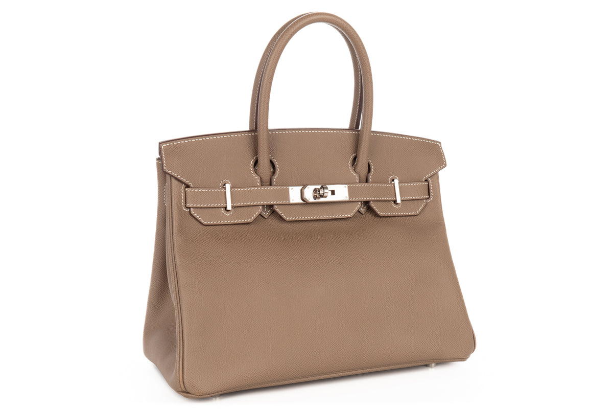Hermès Birkin 30 Etoupe Epsom Retourne Palladium Hardware - view 2